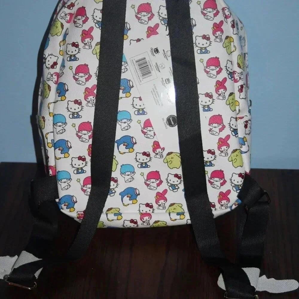 Hello Kitty and Friends Sanrio Mini Backpack Unisex White with Red Bow My Melody